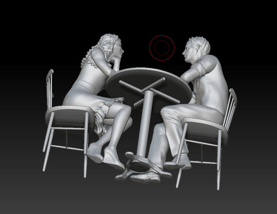 man and woman 3D print model_61