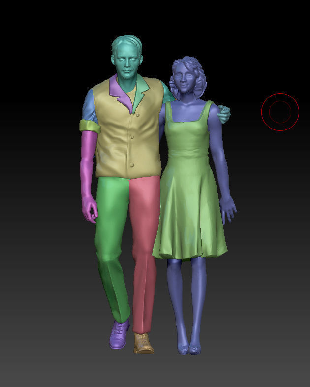 man and woman 3D print model_28