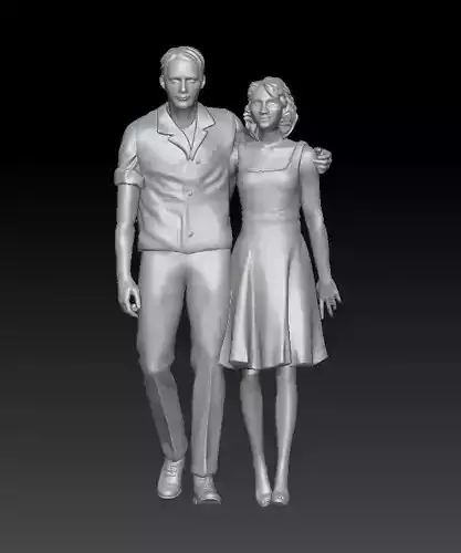 man and woman 3D print model