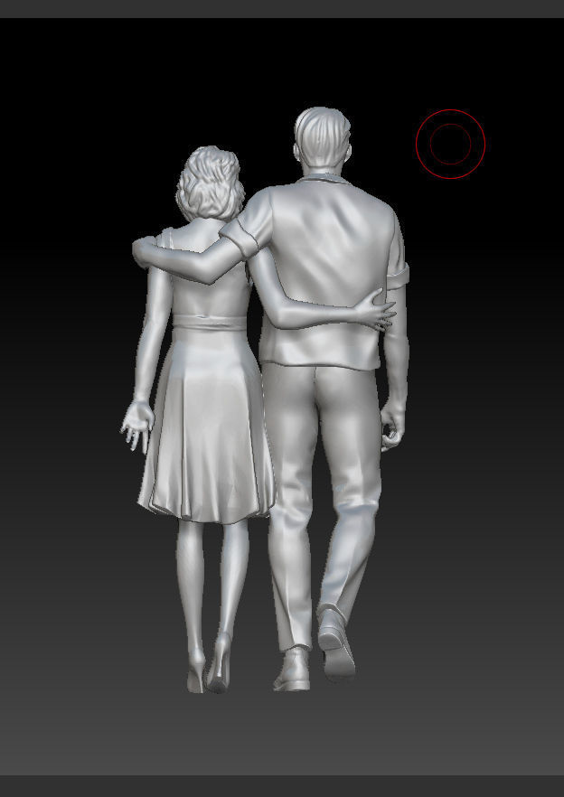 man and woman 3D print model_80