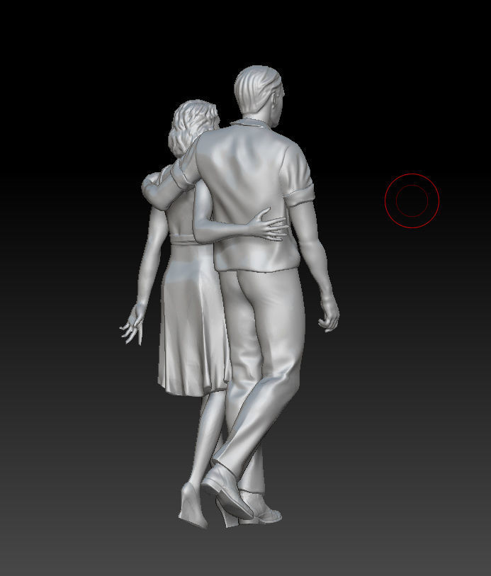 man and woman 3D print model_41