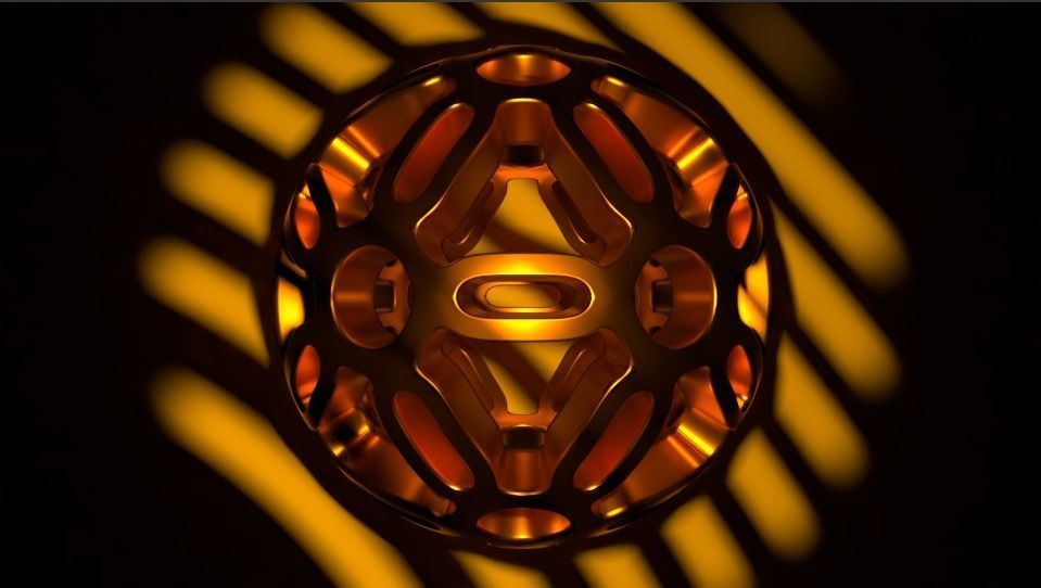 Spherical Pattern Symmetry Low-poly 3D model_2