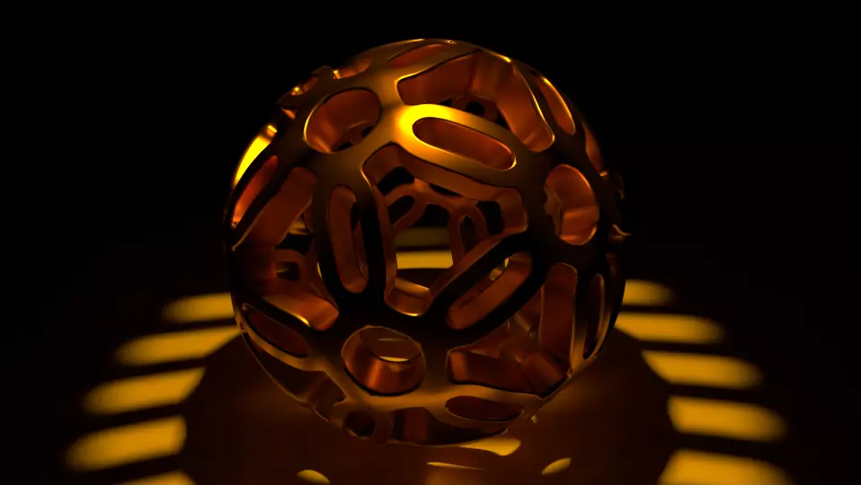 Spherical Pattern Symmetry Low-poly 3D model_0
