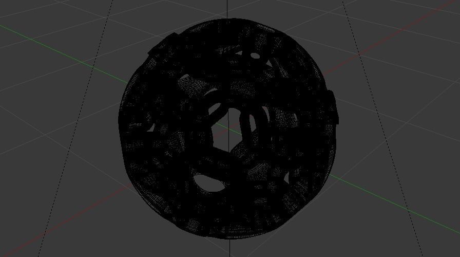 Spherical Pattern Symmetry Low-poly 3D model_9