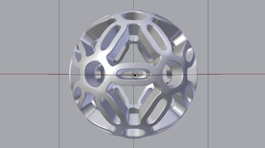 Spherical Pattern Symmetry Low-poly 3D model_8