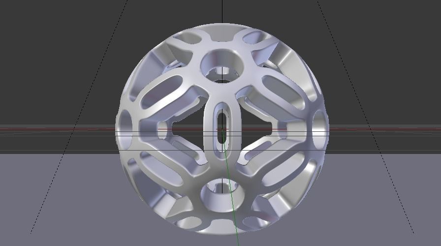 Spherical Pattern Symmetry Low-poly 3D model_7