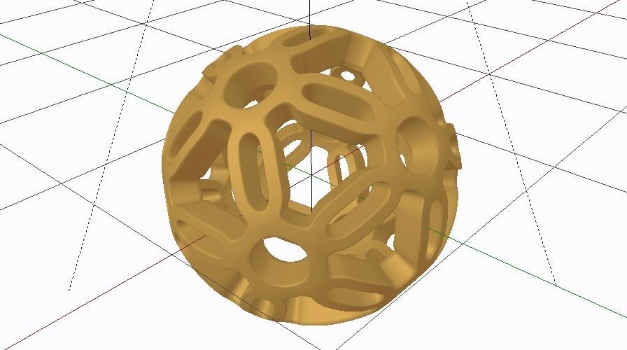 Spherical Pattern Symmetry Low-poly 3D model_3