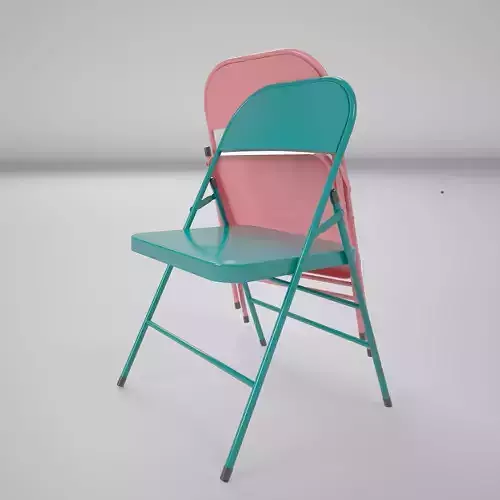 002vintage foldingchair metal render ready vray 