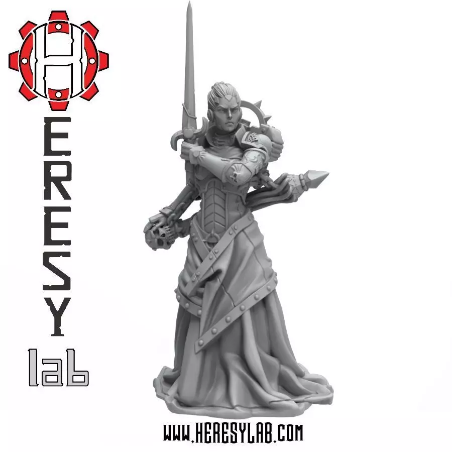 Heresylab - Female Inquisitor 3D print model_0