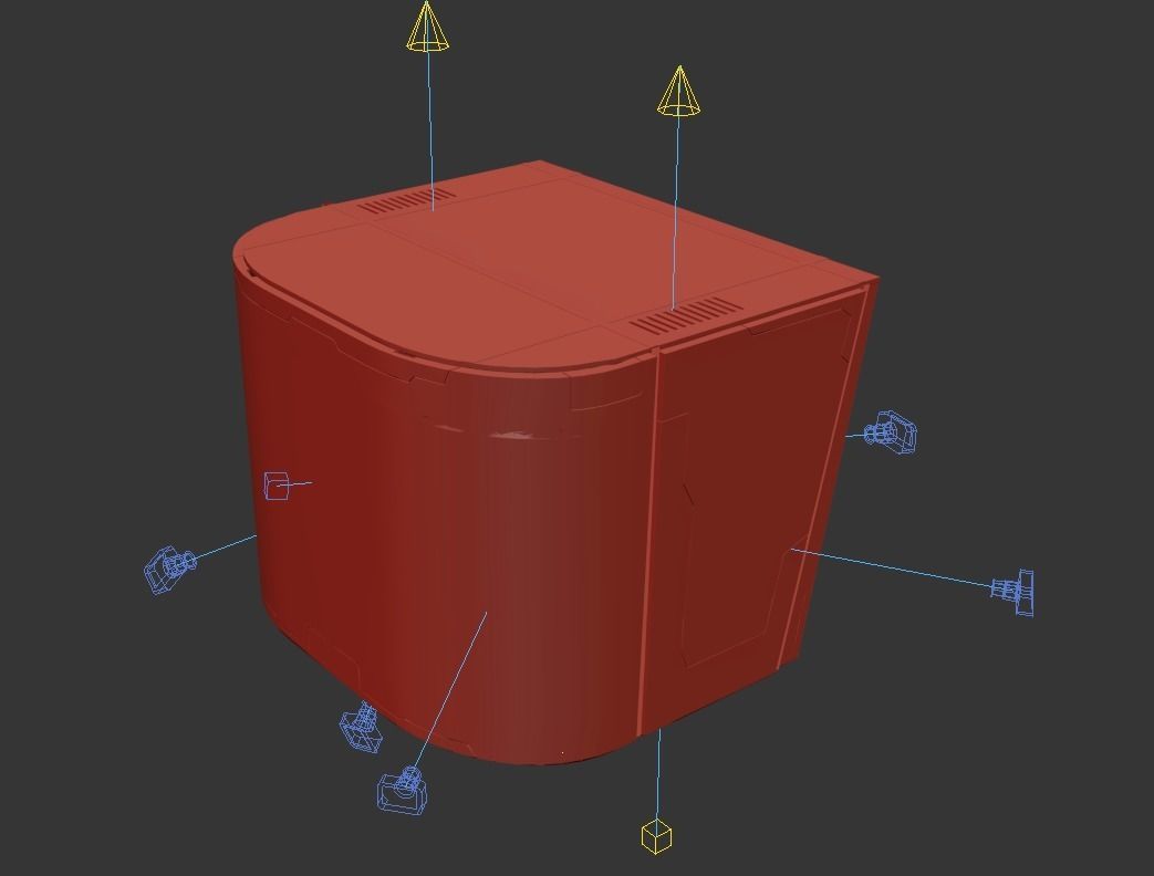 scifi corridor with textures 3D model_8