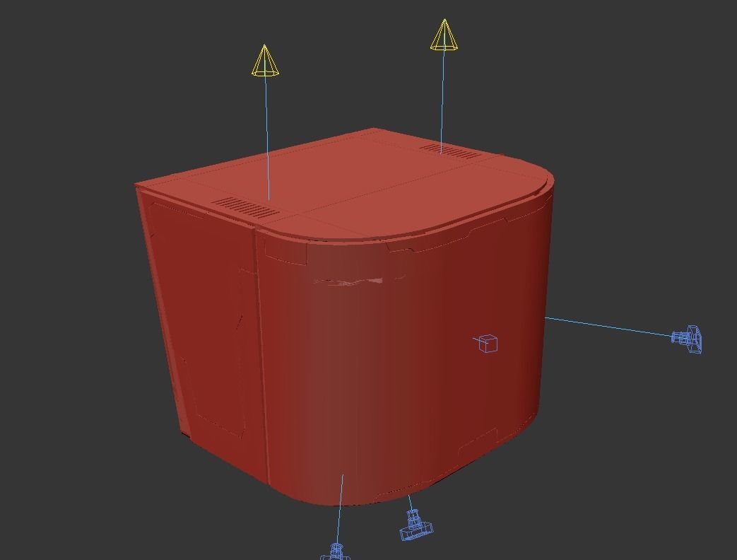 scifi corridor with textures 3D model_7