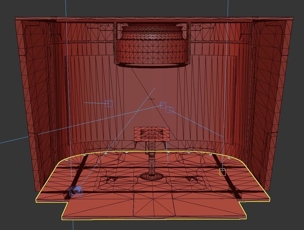 scifi corridor with textures 3D model_6