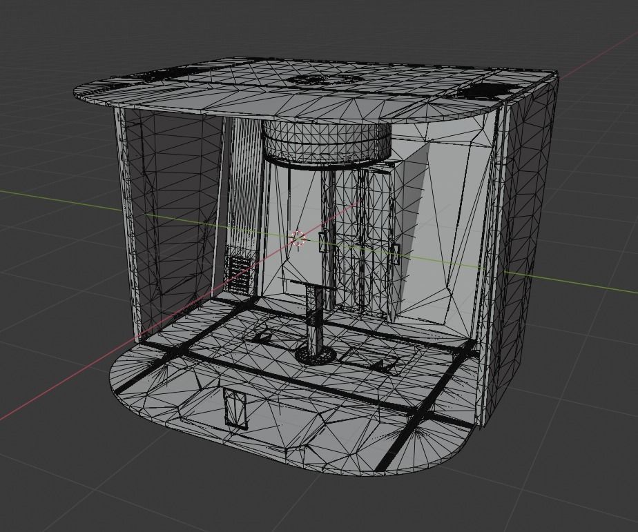 scifi corridor with textures 3D model_11