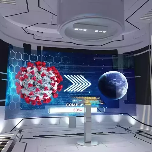 scifi corridor with textures