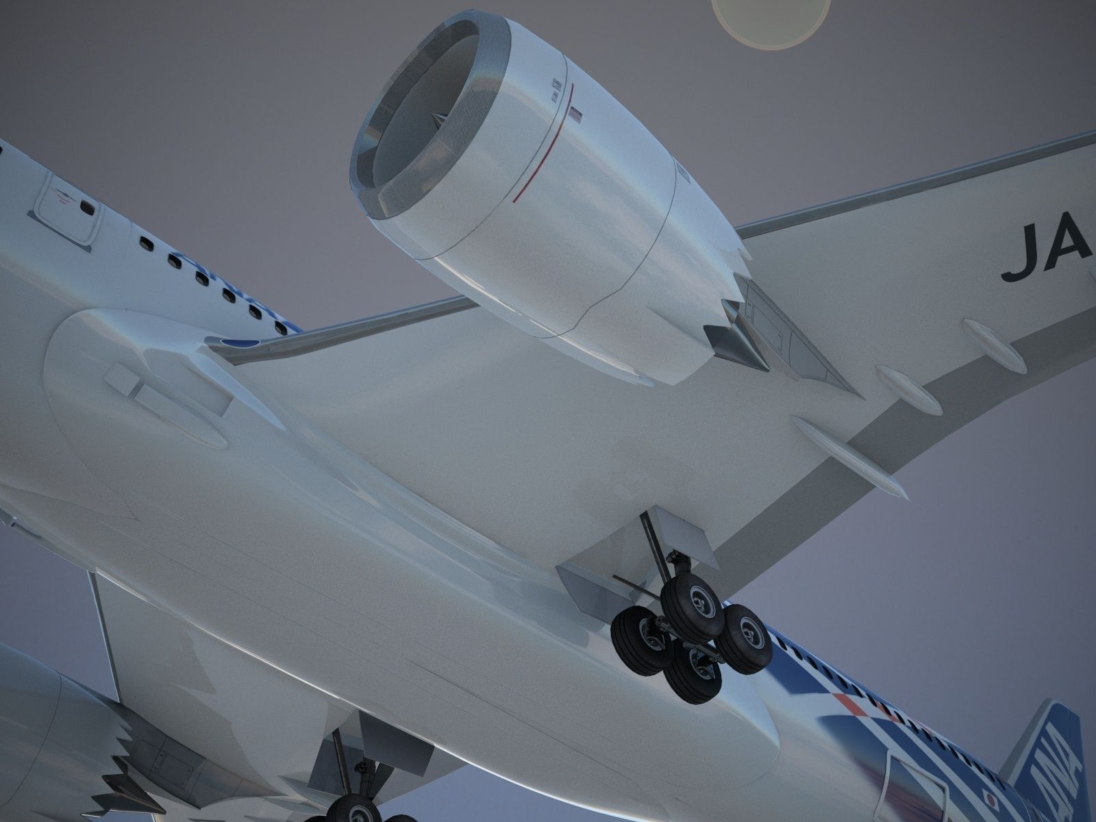 Boeing 787 Dreamliner ANA airlines 3D model_7
