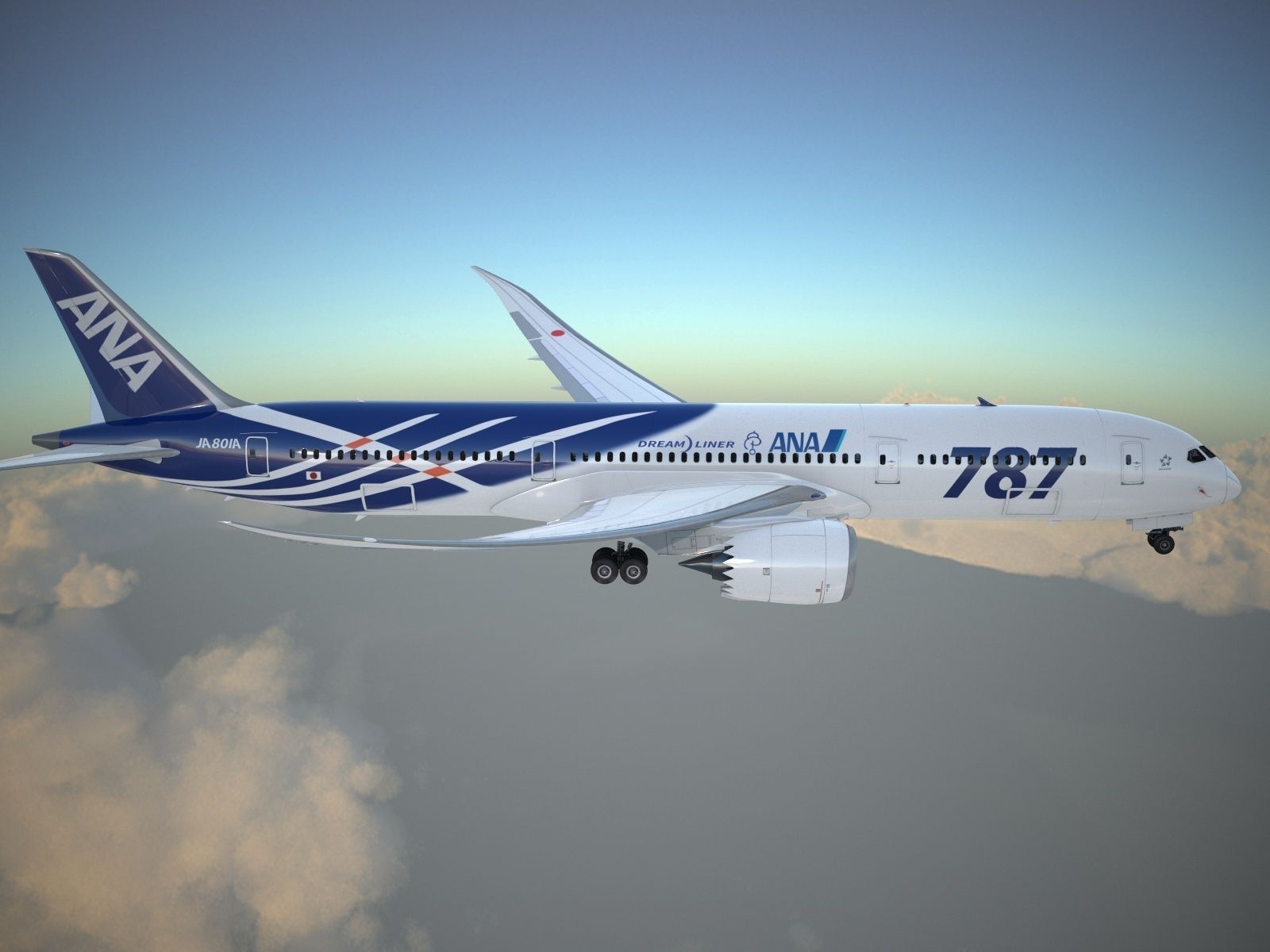 Boeing 787 Dreamliner ANA airlines 3D model_1
