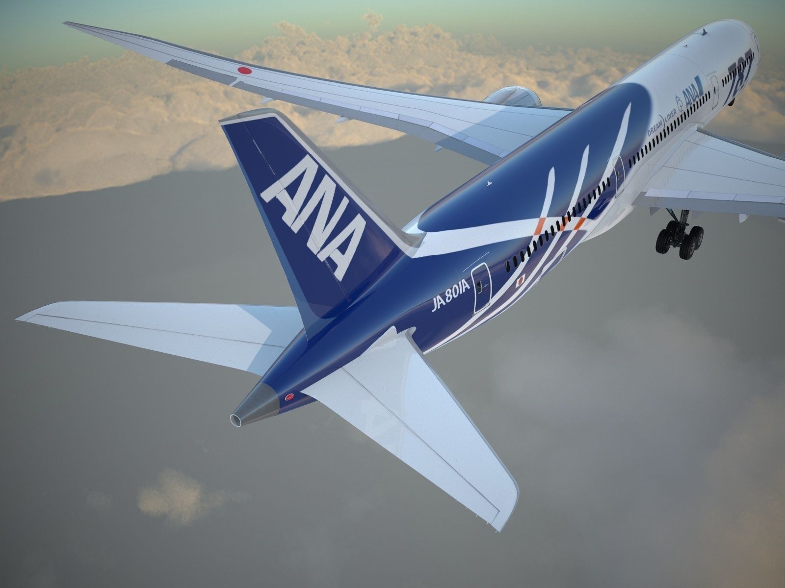 Boeing 787 Dreamliner ANA airlines 3D model_12