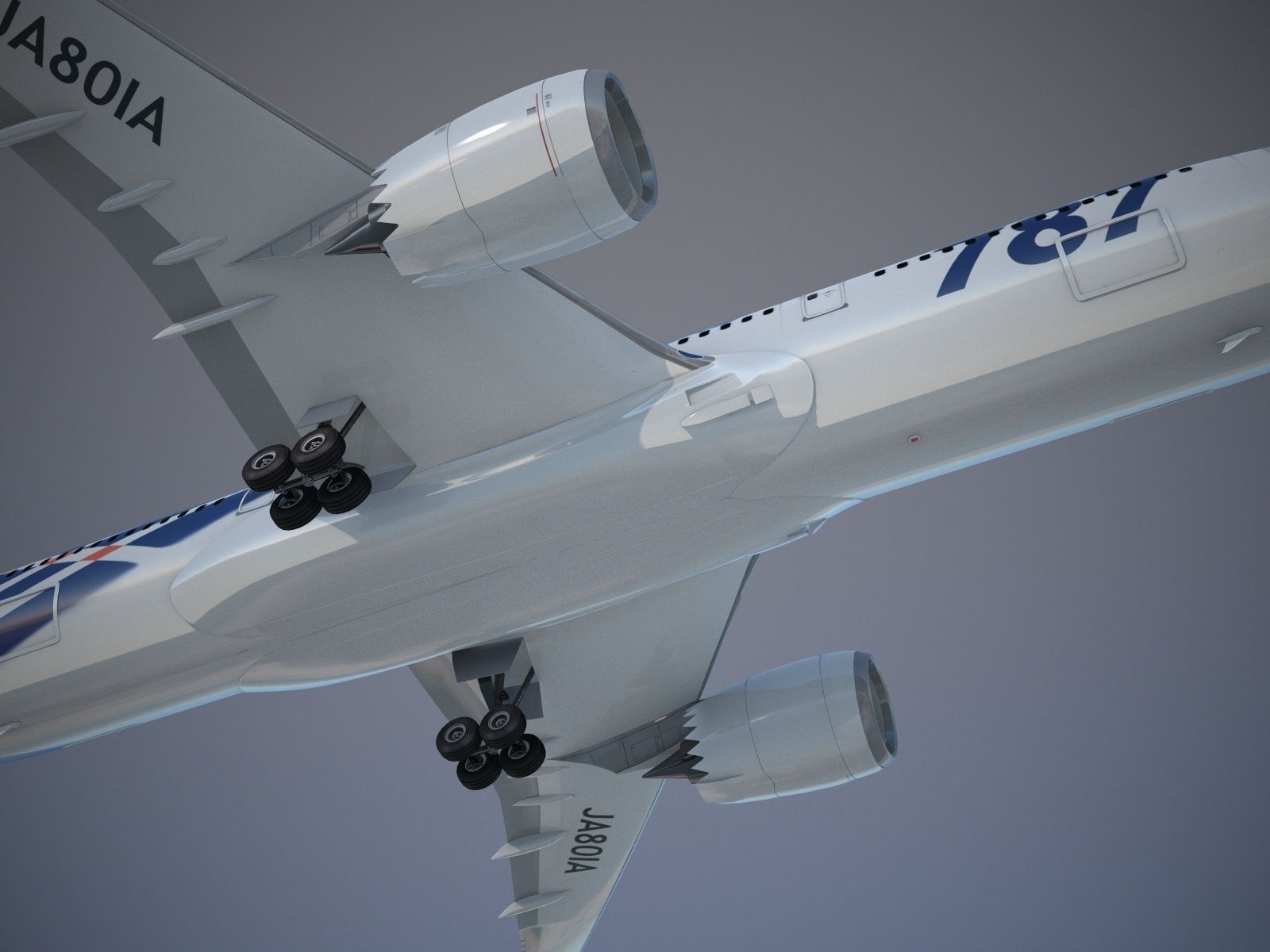 Boeing 787 Dreamliner ANA airlines 3D model_3