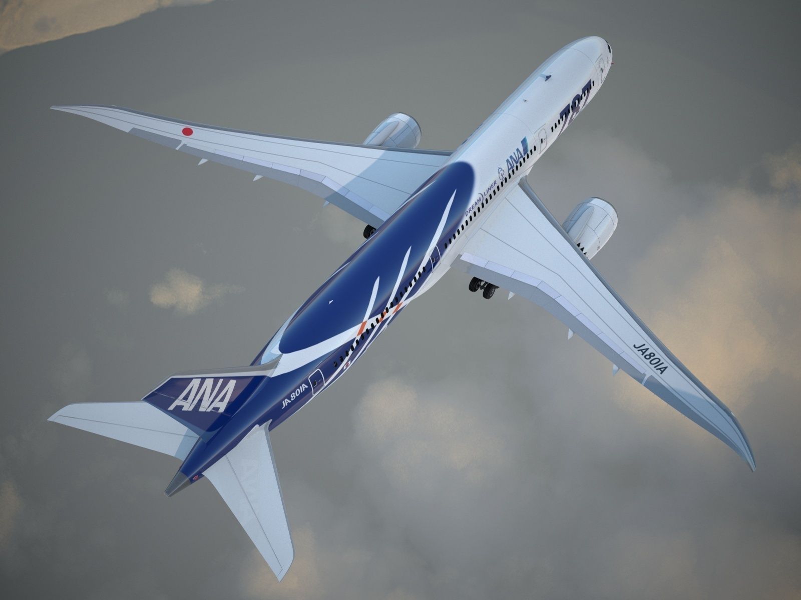 Boeing 787 Dreamliner ANA airlines 3D model_2