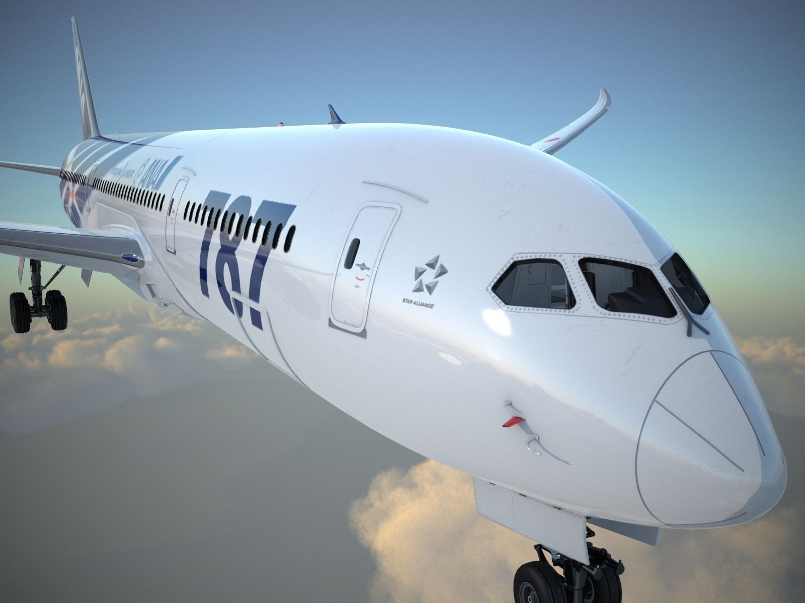 Boeing 787 Dreamliner ANA airlines 3D model_4