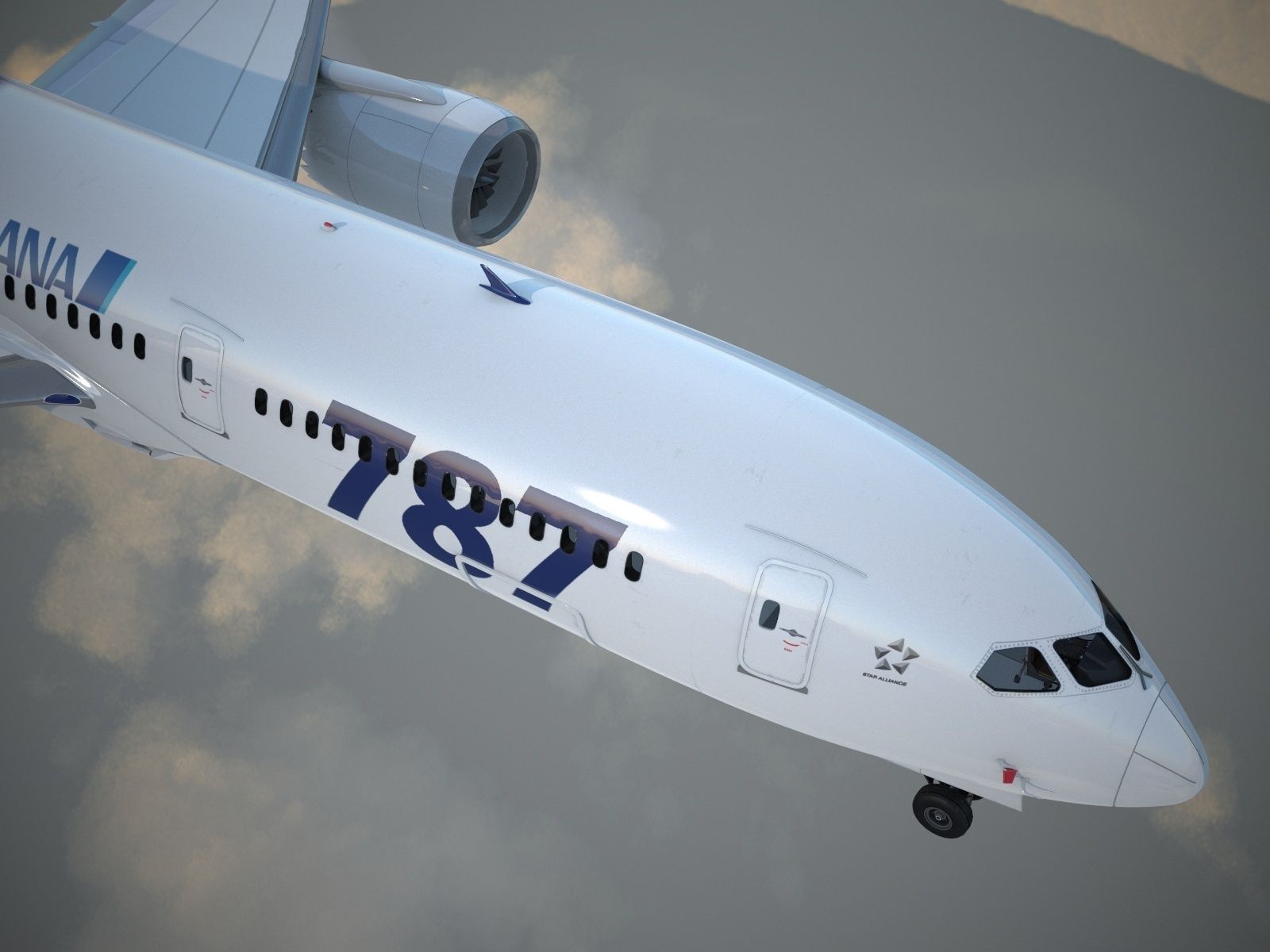 Boeing 787 Dreamliner ANA airlines 3D model_10