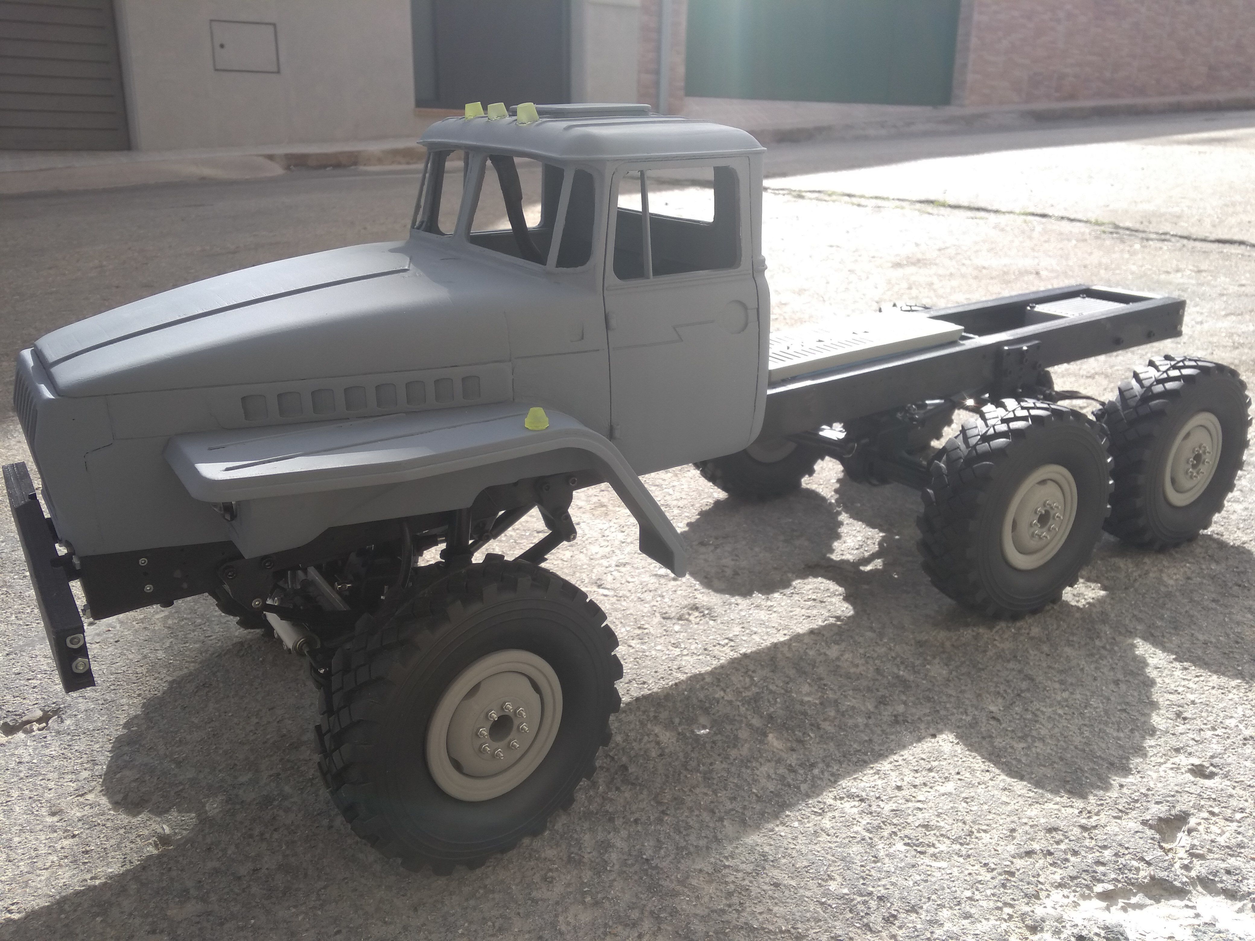6x6 truck rc crawler car hard body 3D print model_6