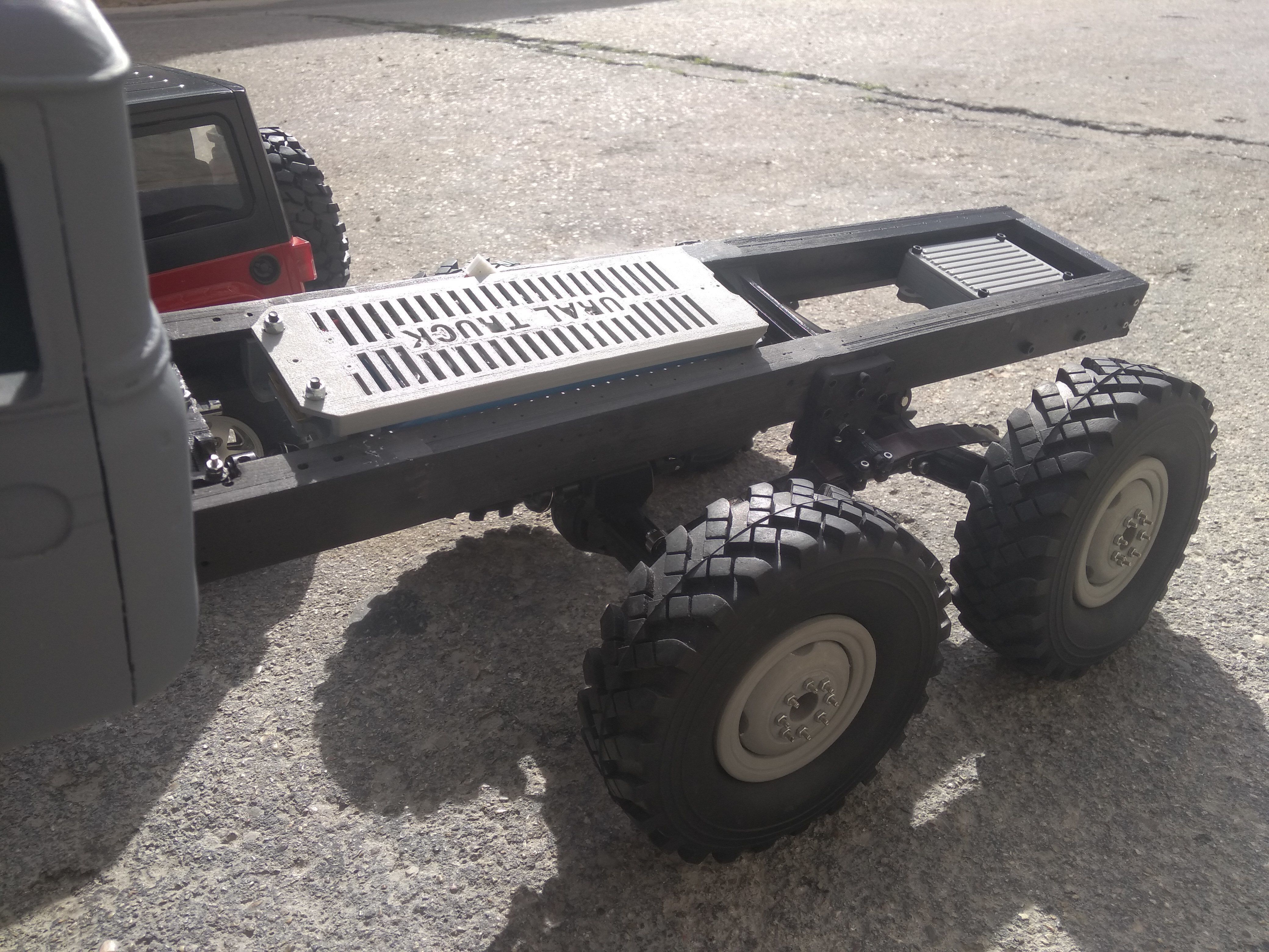 6x6 truck rc crawler car hard body 3D print model_7