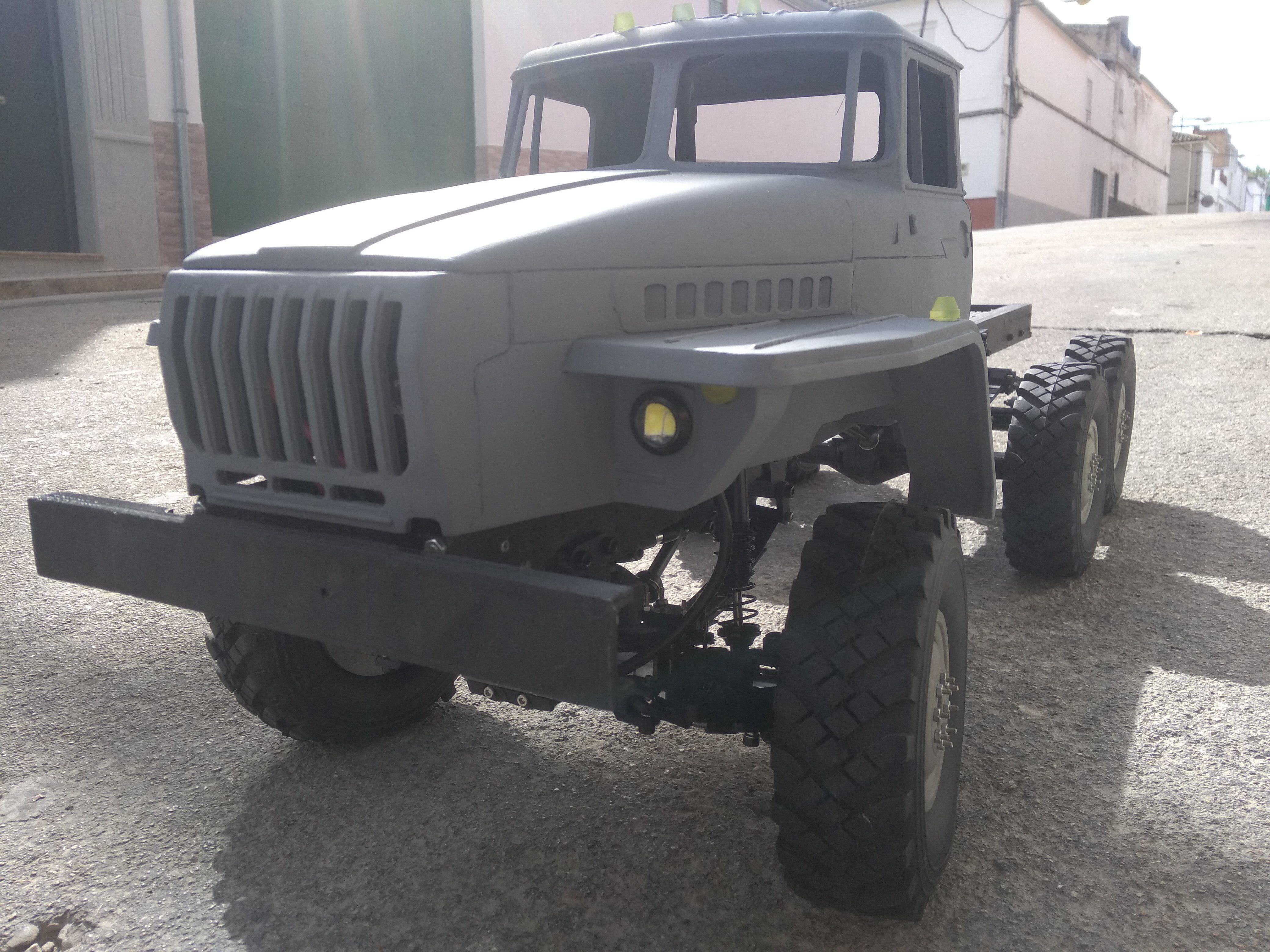 6x6 truck rc crawler car hard body 3D print model_2