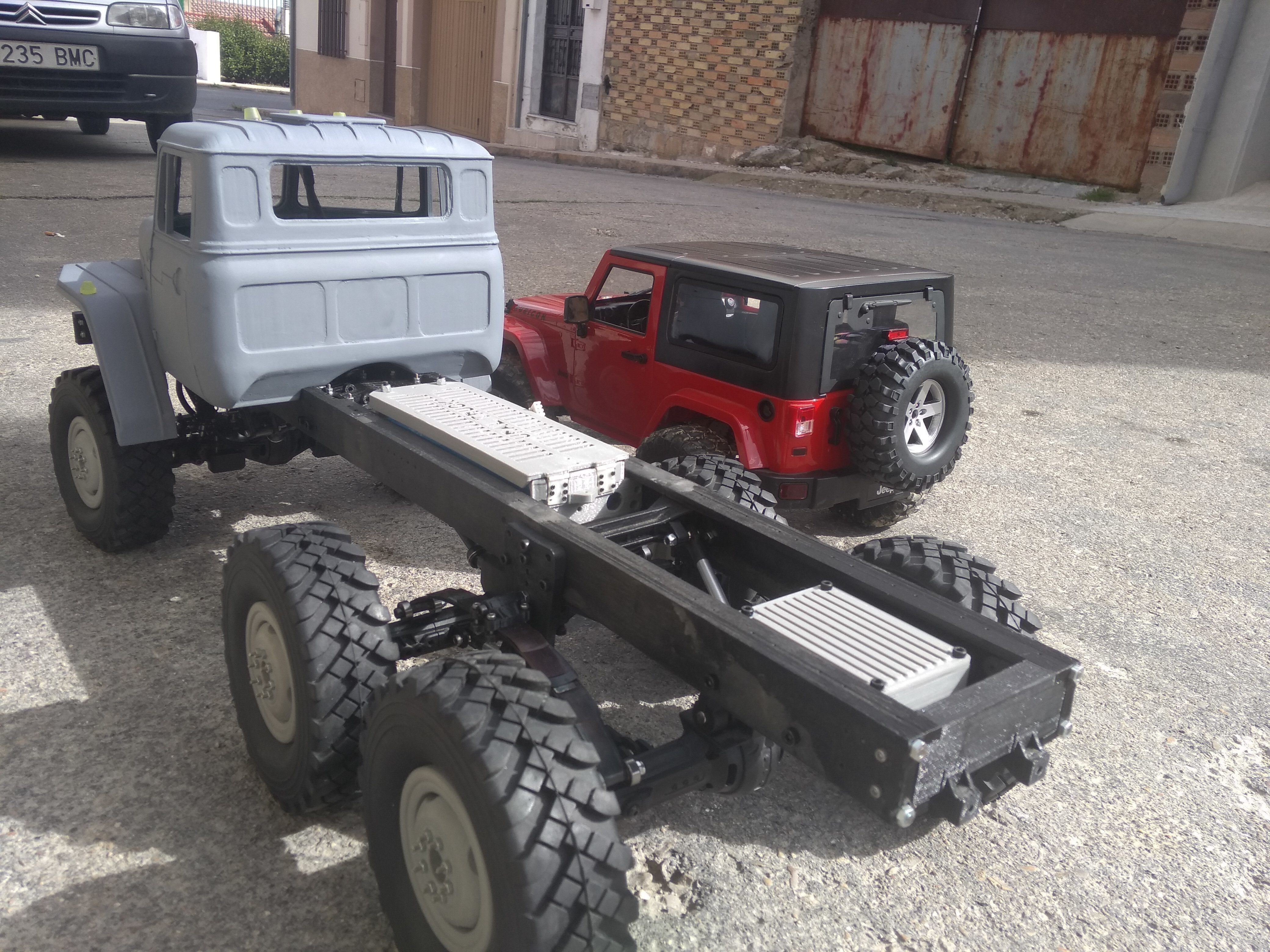 6x6 truck rc crawler car hard body 3D print model_11