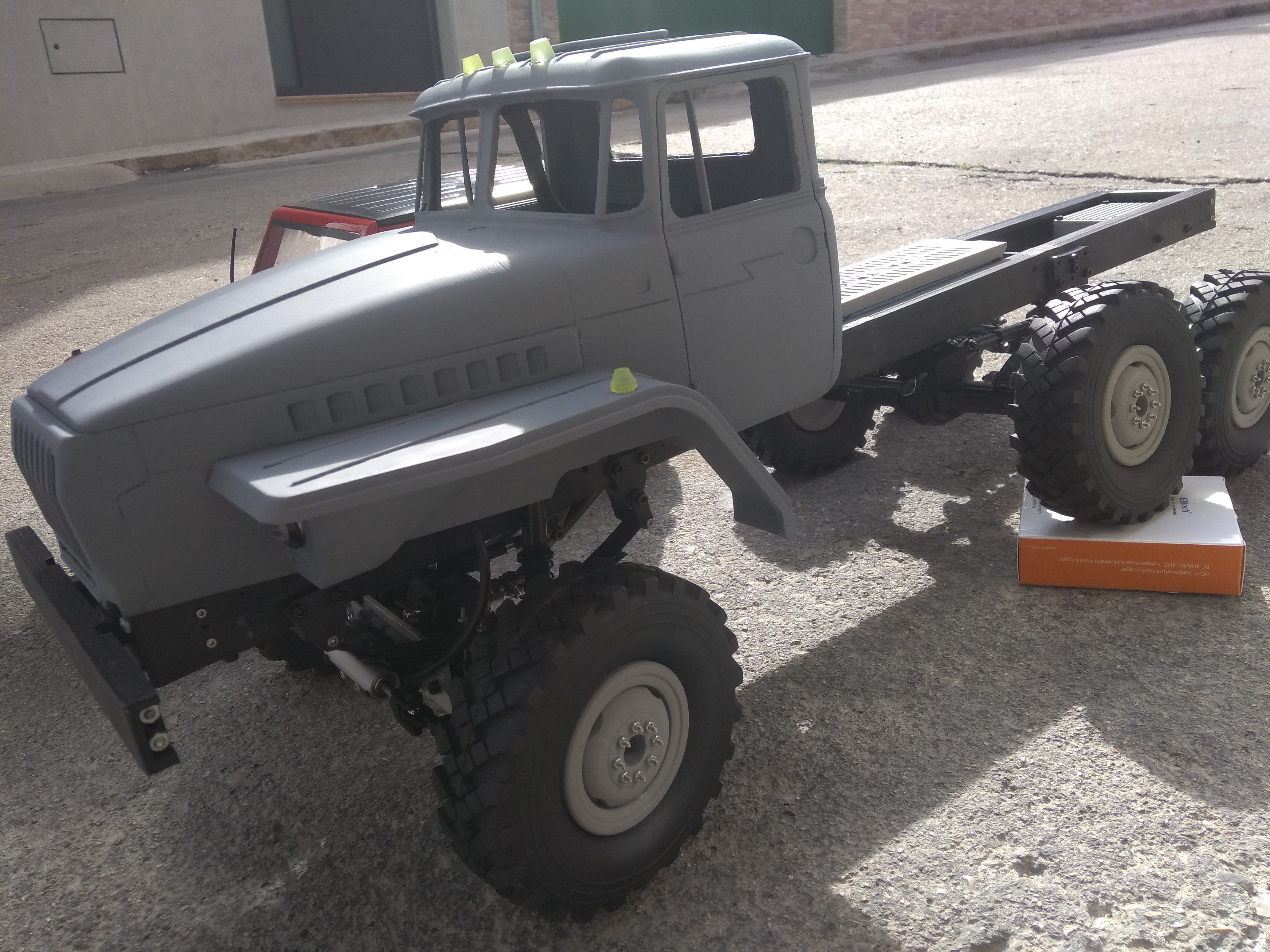 6x6 truck rc crawler car hard body 3D print model_4