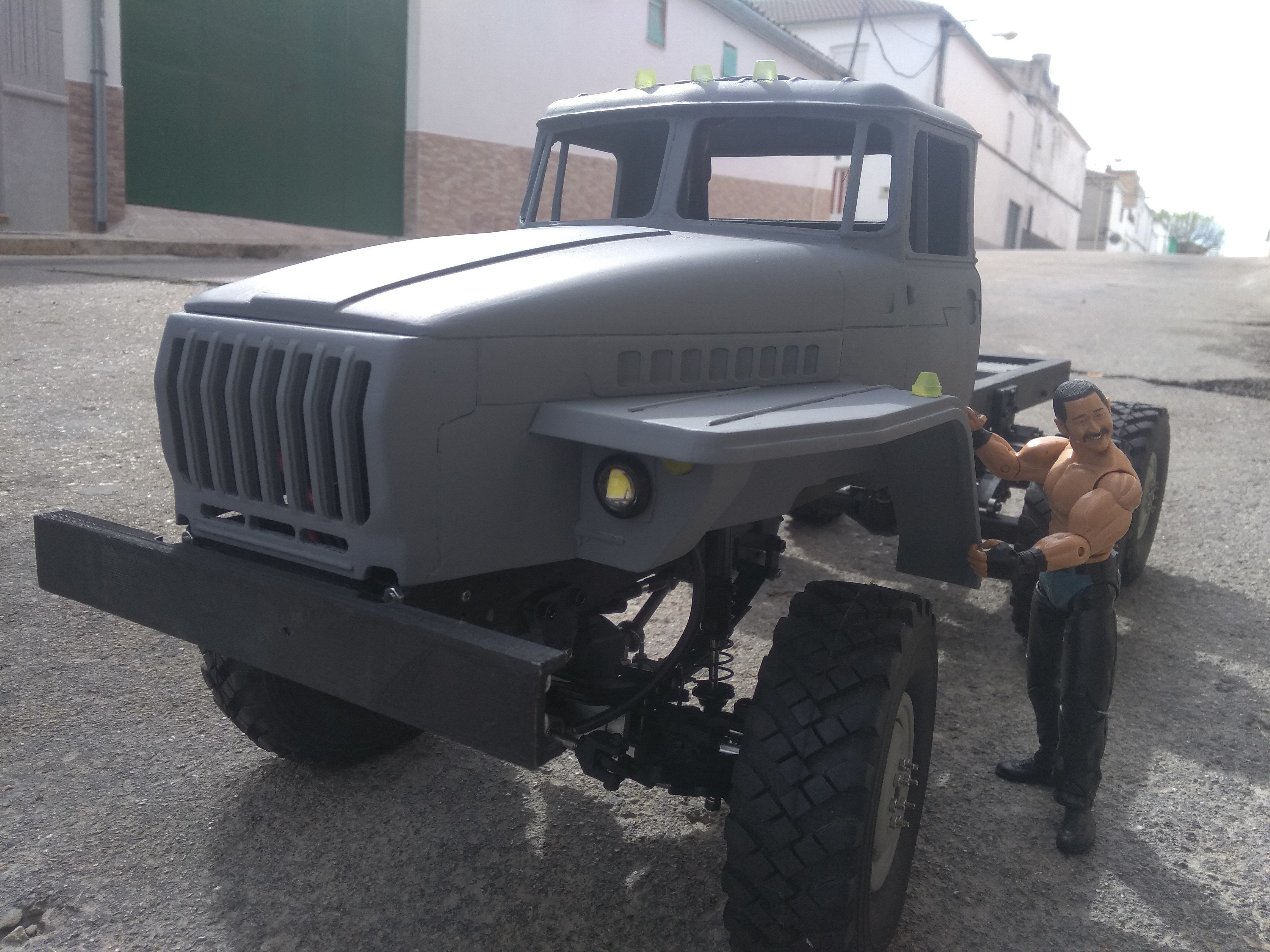 6x6 truck rc crawler car hard body 3D print model_1