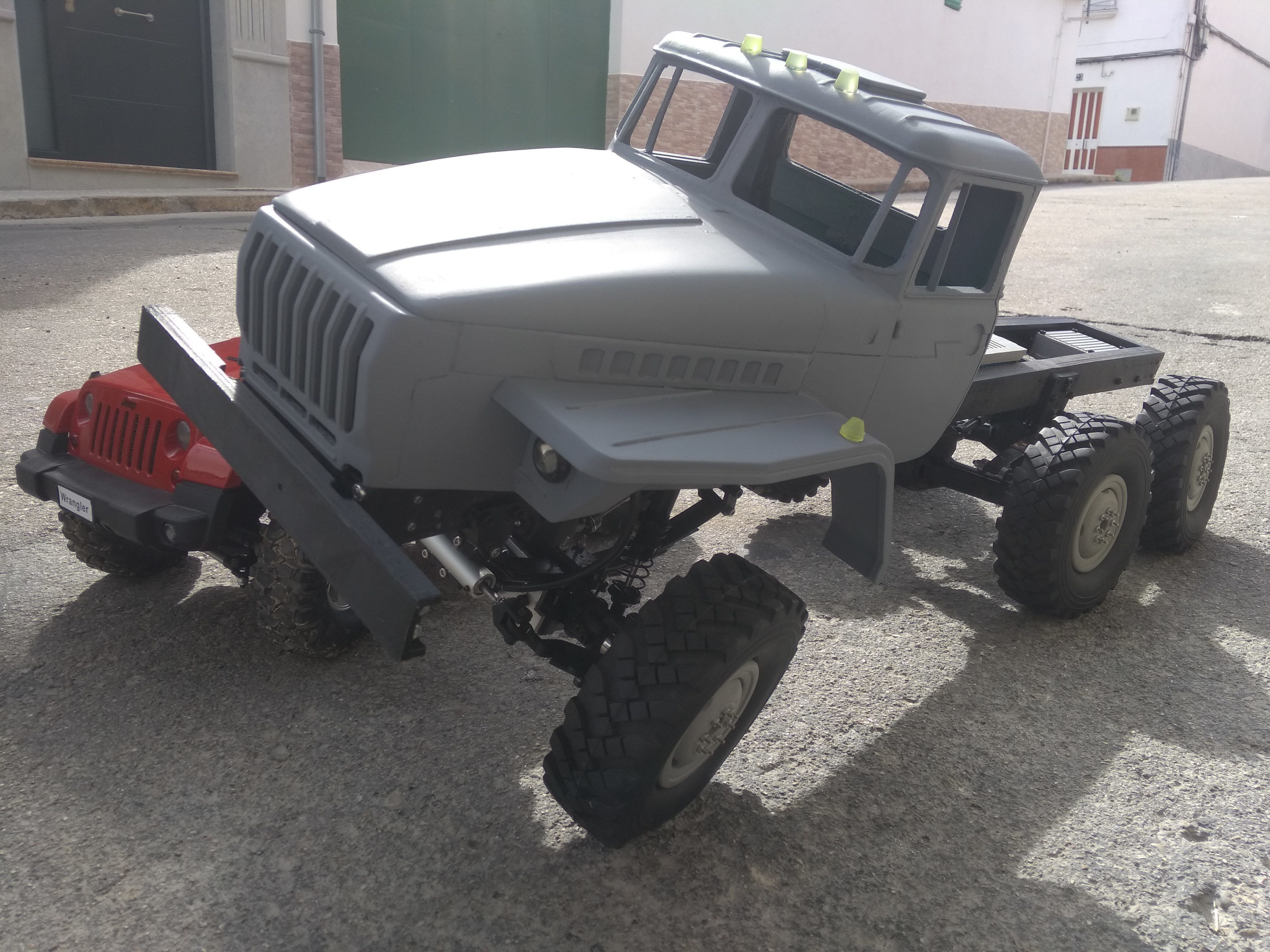 6x6 truck rc crawler car hard body 3D print model_14