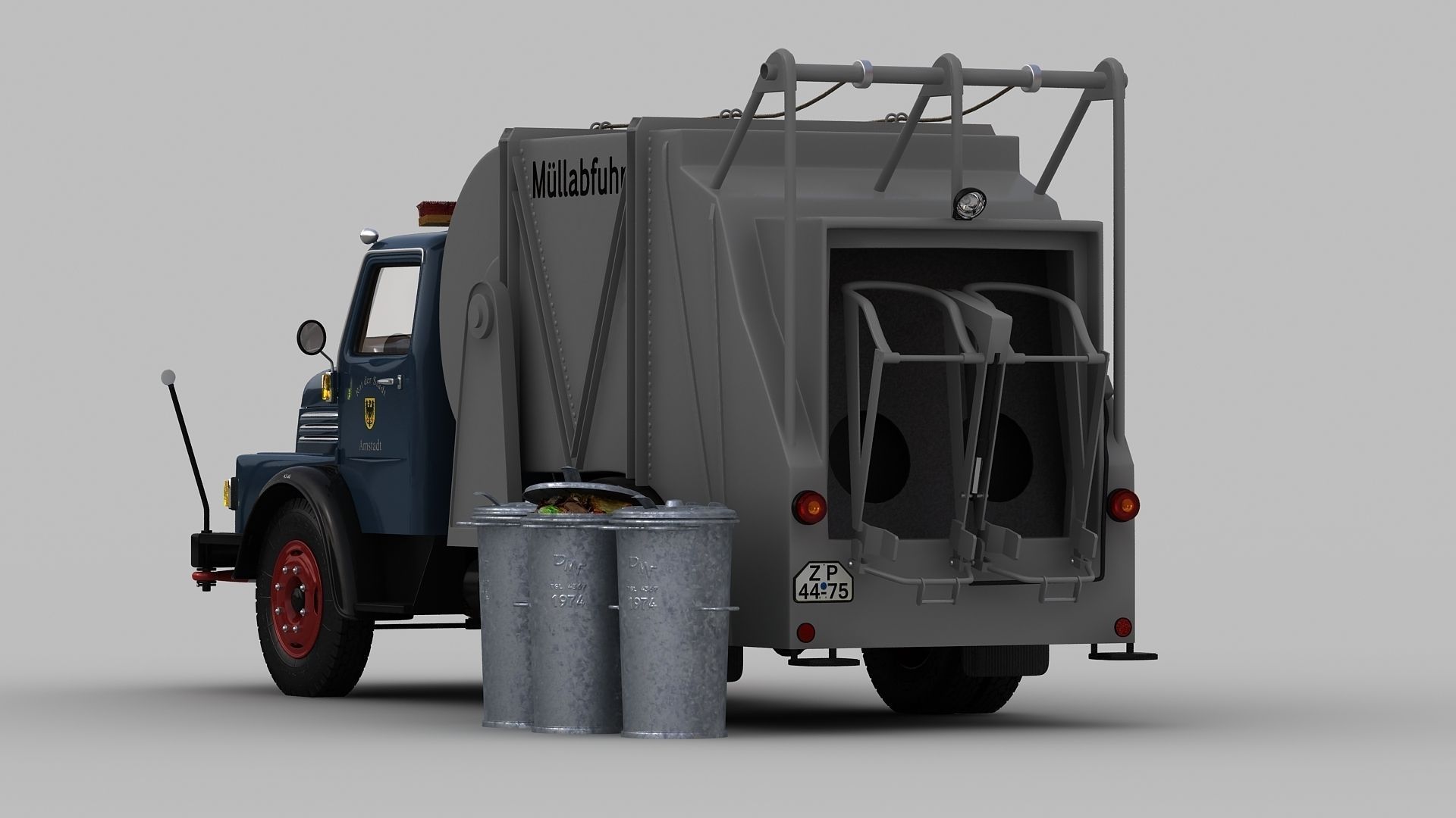 IFA S4000-1 Garbage Truck 3D model_2