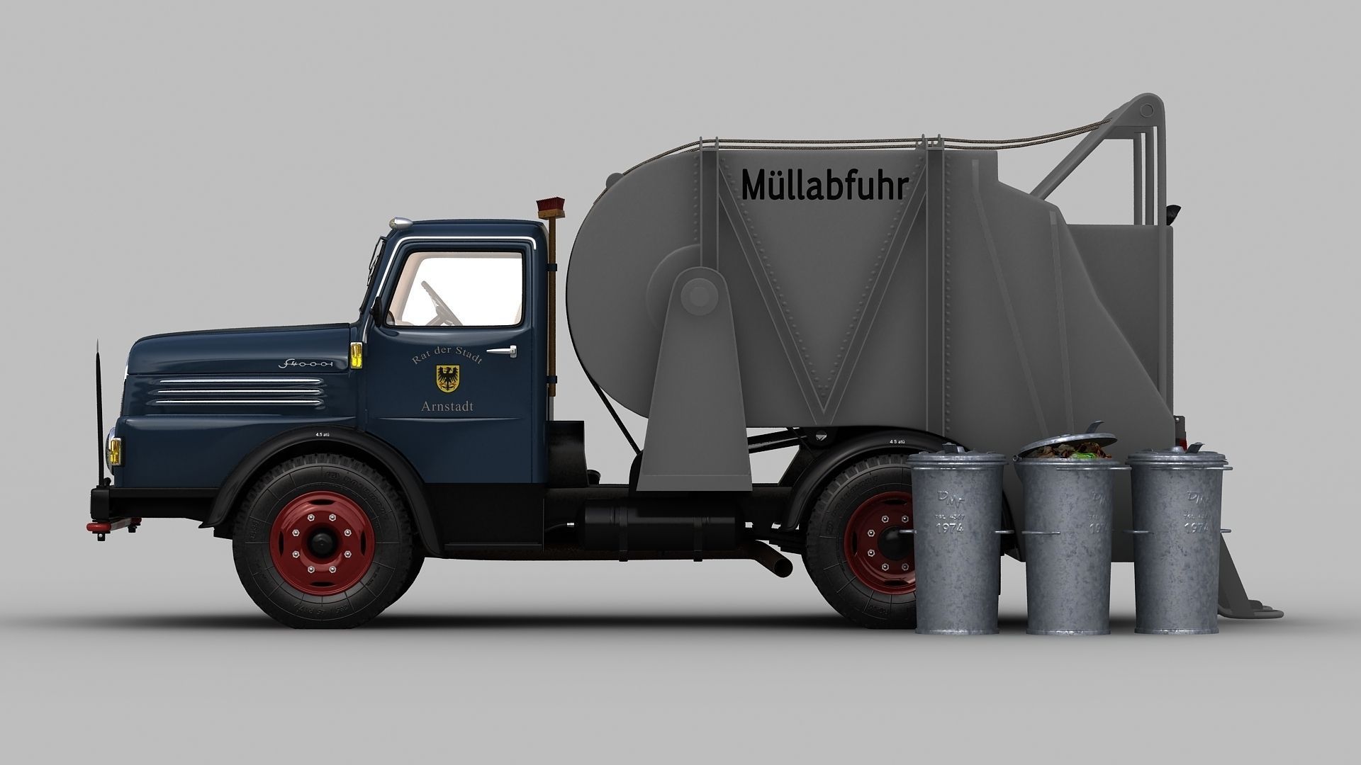IFA S4000-1 Garbage Truck 3D model_1