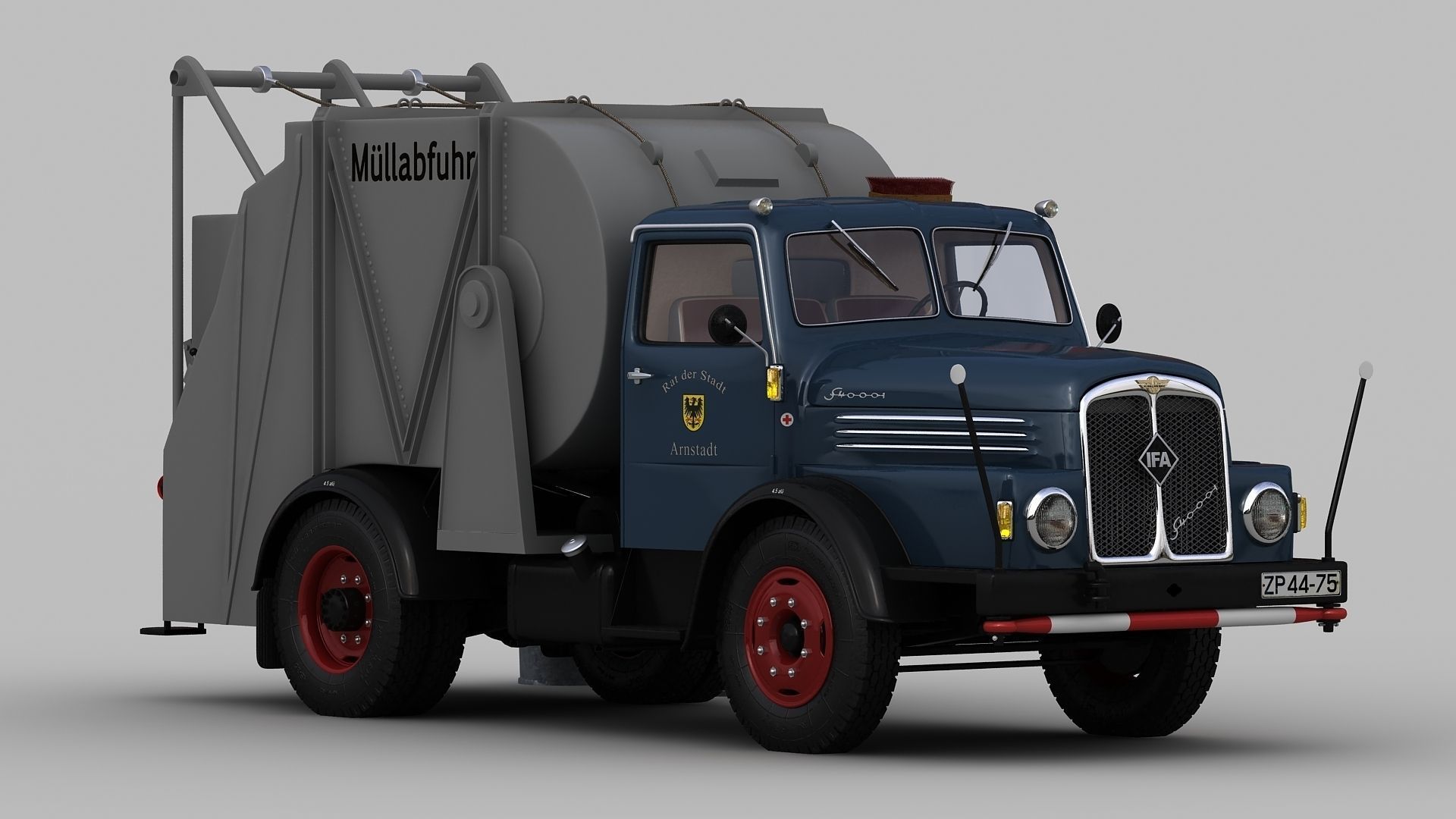 IFA S4000-1 Garbage Truck 3D model_3