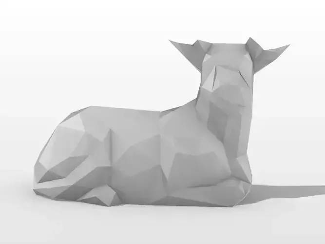 Calf Low Poly polygonal goat