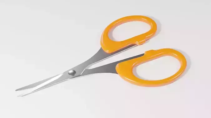 Scissors orange pair of