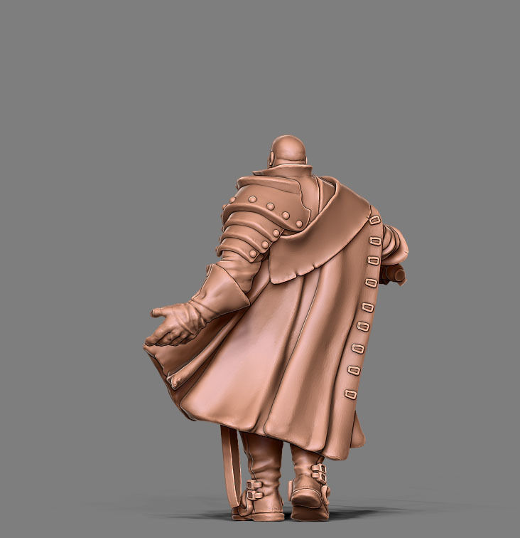 Musketeer bundle - 4 musketeers 35mm scale 3D print model_12