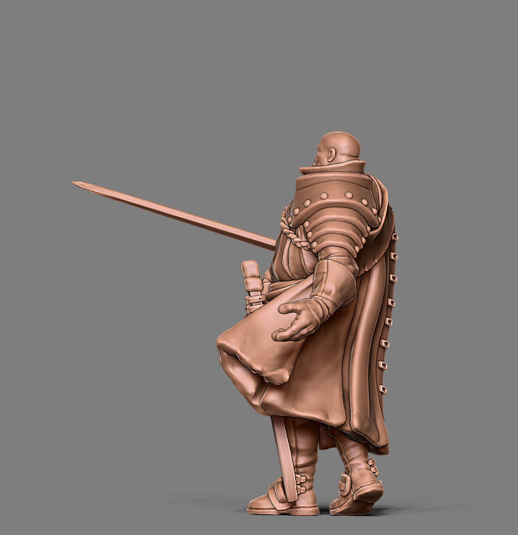 Musketeer bundle - 4 musketeers 35mm scale 3D print model_10