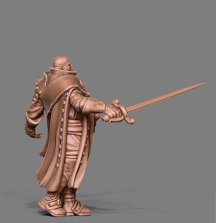 Musketeer bundle - 4 musketeers 35mm scale 3D print model_14