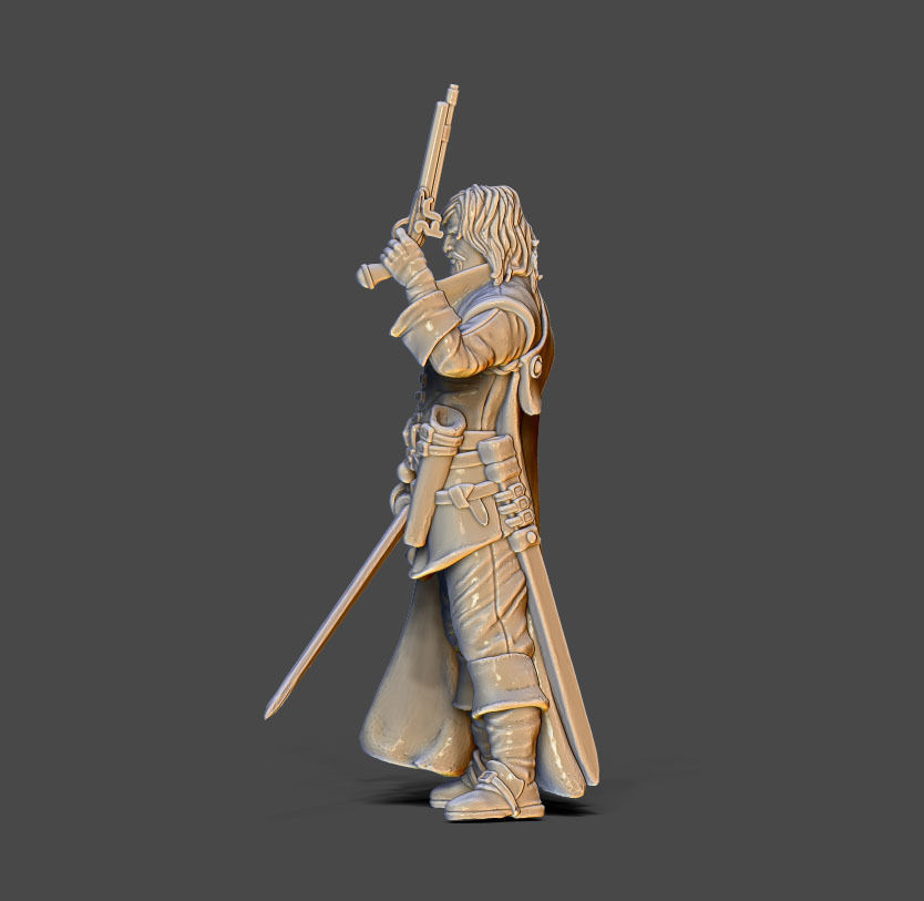 Musketeer bundle - 4 musketeers 35mm scale 3D print model_6
