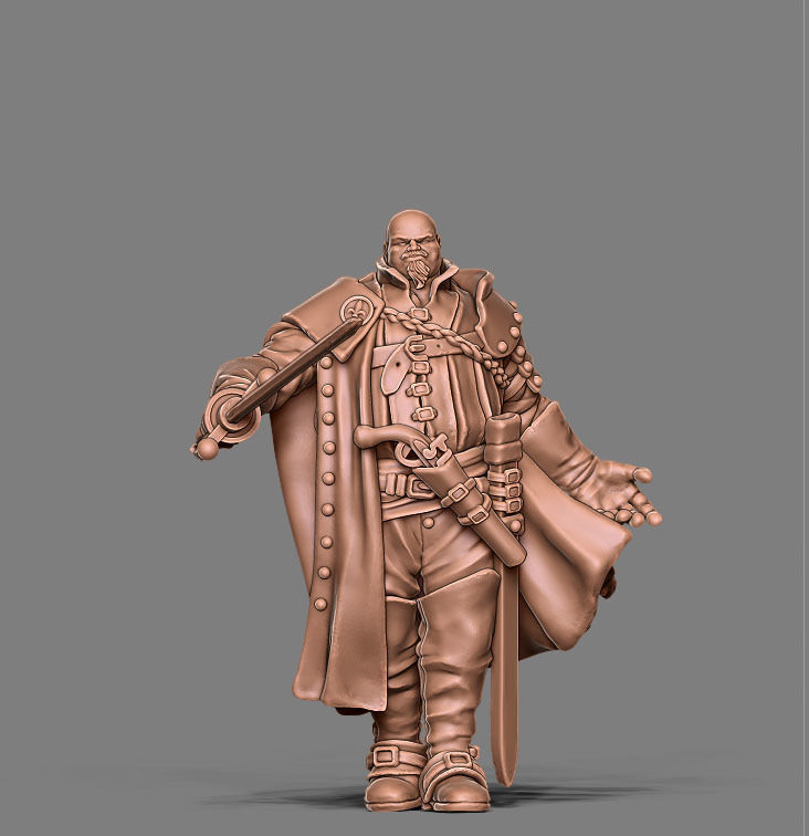 Musketeer bundle - 4 musketeers 35mm scale 3D print model_18