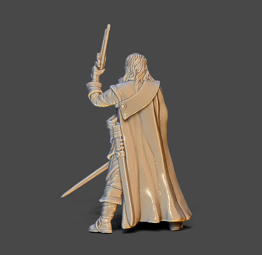 Musketeer bundle - 4 musketeers 35mm scale 3D print model_5