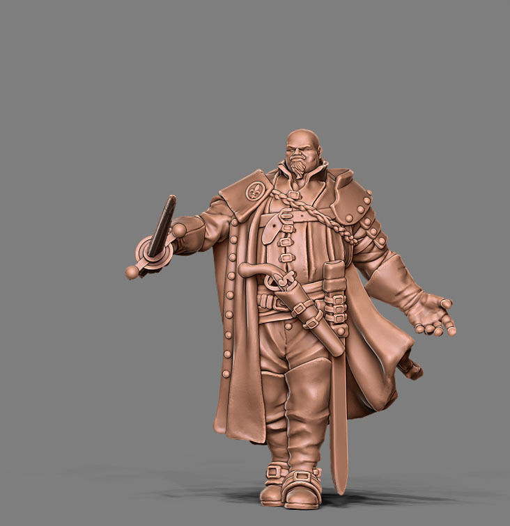 Musketeer bundle - 4 musketeers 35mm scale 3D print model_13