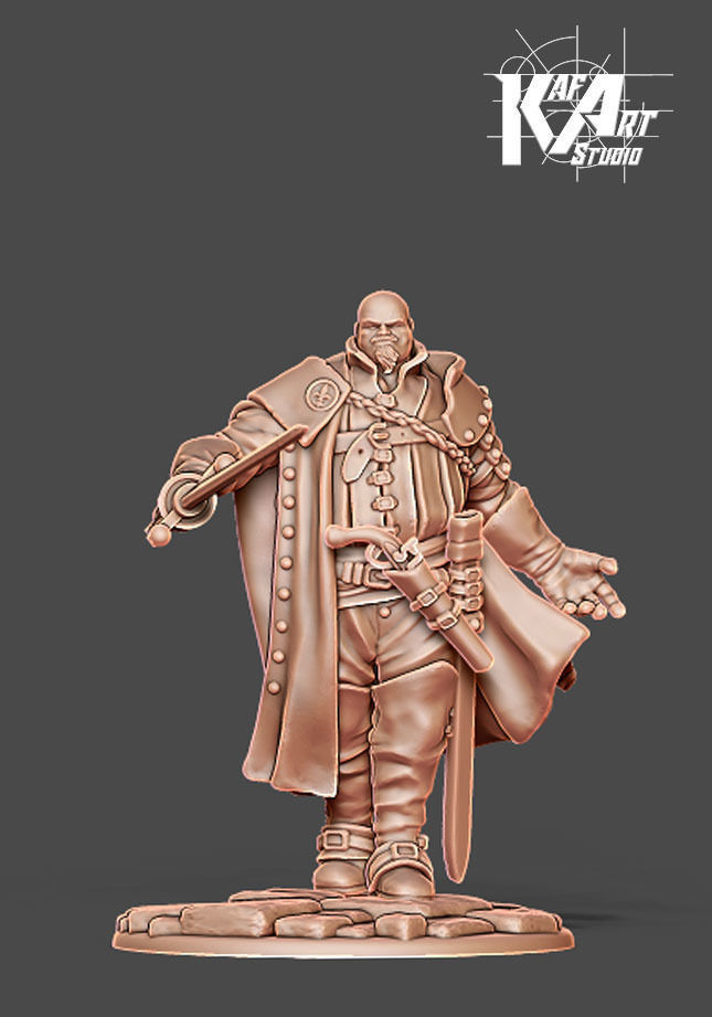 Musketeer bundle - 4 musketeers 35mm scale 3D print model_50