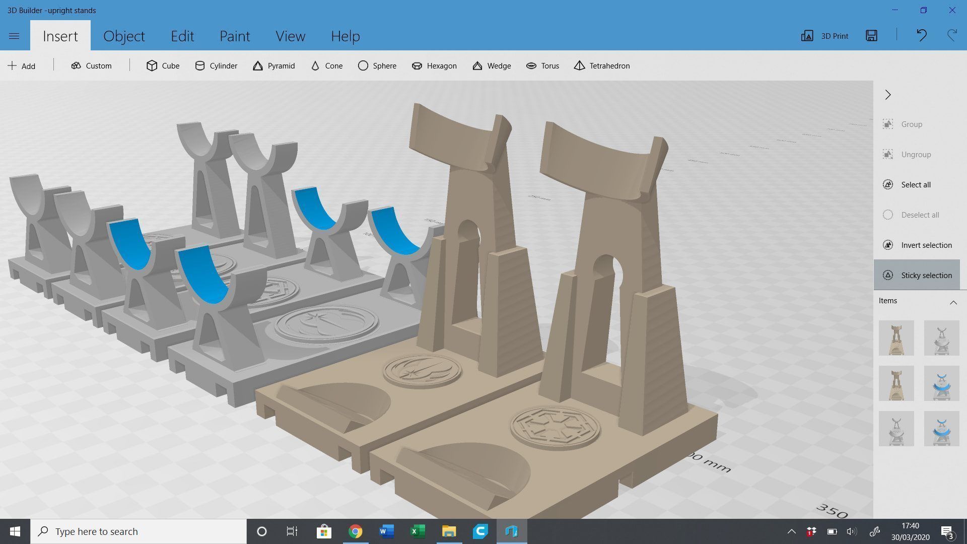 3 x lightsaber stands 3D print model_2