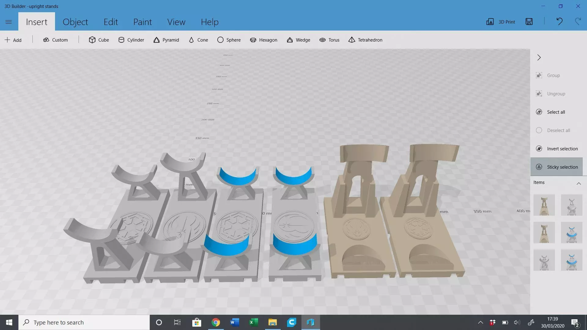 3 x lightsaber stands 3D print model_0