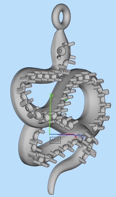 pendant snake 3D print model_4