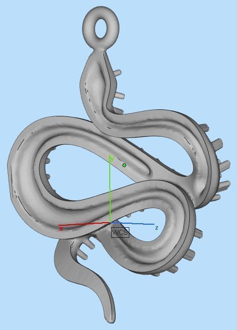 pendant snake 3D print model_6