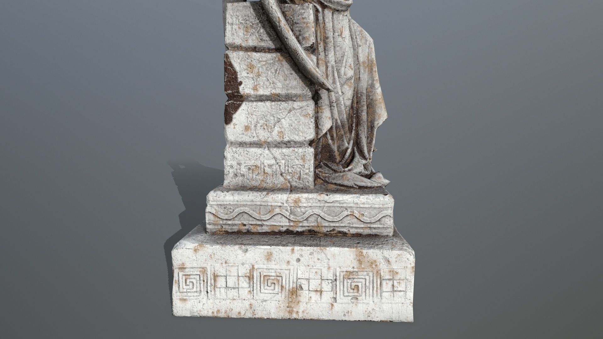 statue 2 of angel Low-poly 3D model_10